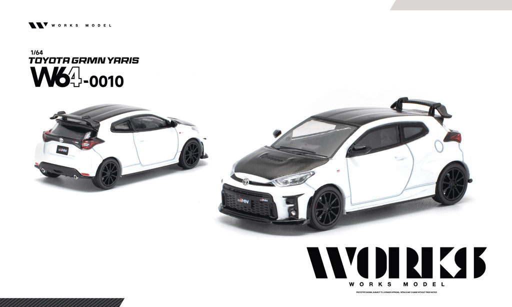 (Coming Soon) WORKS 1/64 Toyota GRMN Yaris WHITE