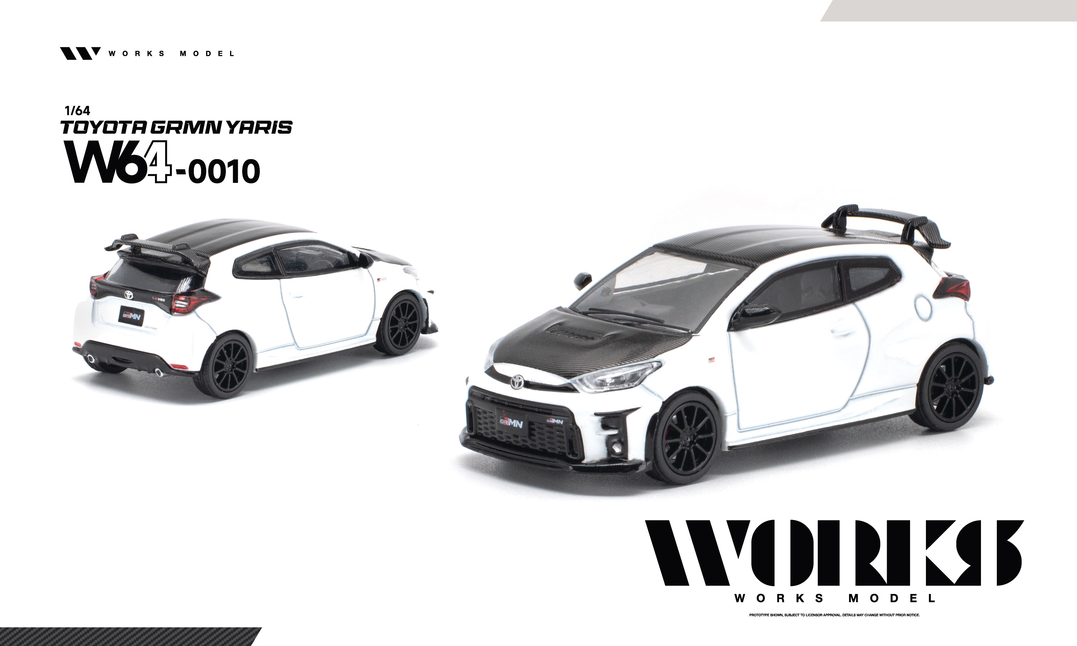 (Coming Soon) WORKS 1/64 Toyota GRMN Yaris WHITE