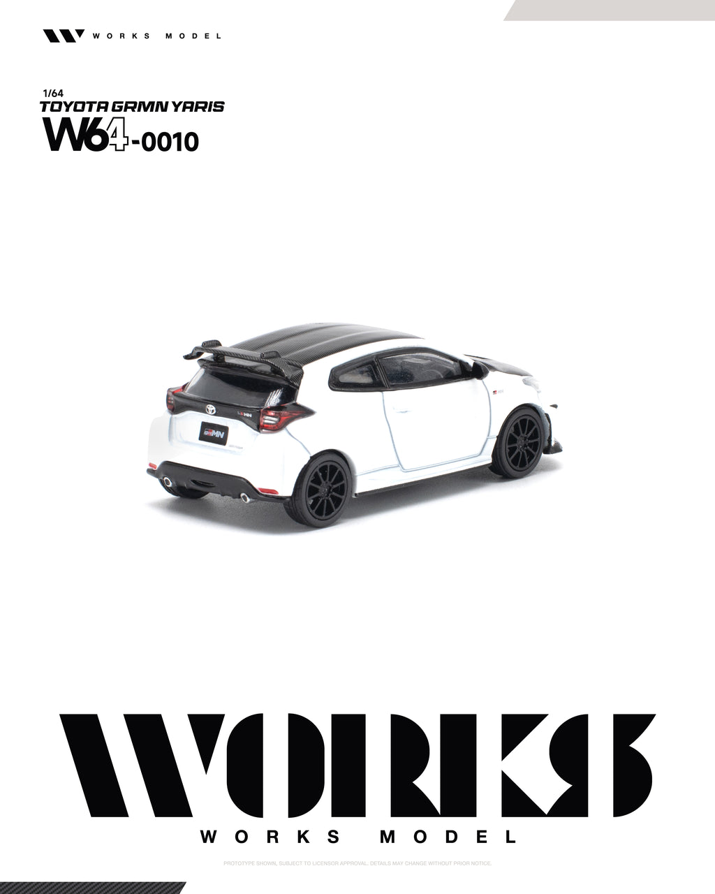 (Coming Soon) WORKS 1/64 Toyota GRMN Yaris WHITE