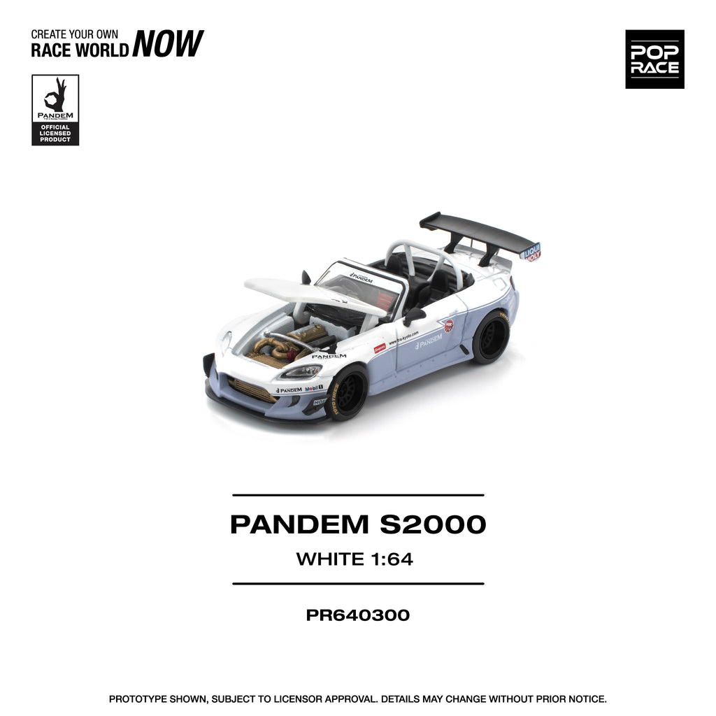 (Coming Soon) POPRACE 1/64 PANDEM S2000 WHITE