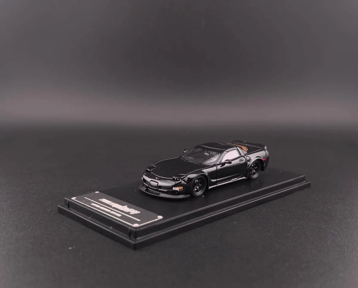(Coming Soon) FINEWORKS64 1/64 Corvette C5 - Black