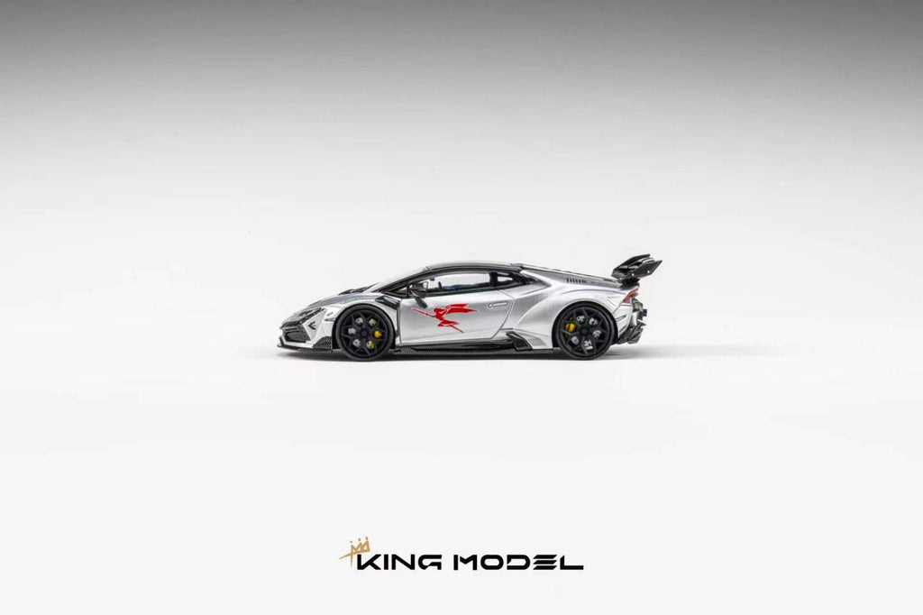 (Coming Soon) KINGMODEL 1/64 DarwinPRO Huracan LILITH Diecast model - Glossy Silver