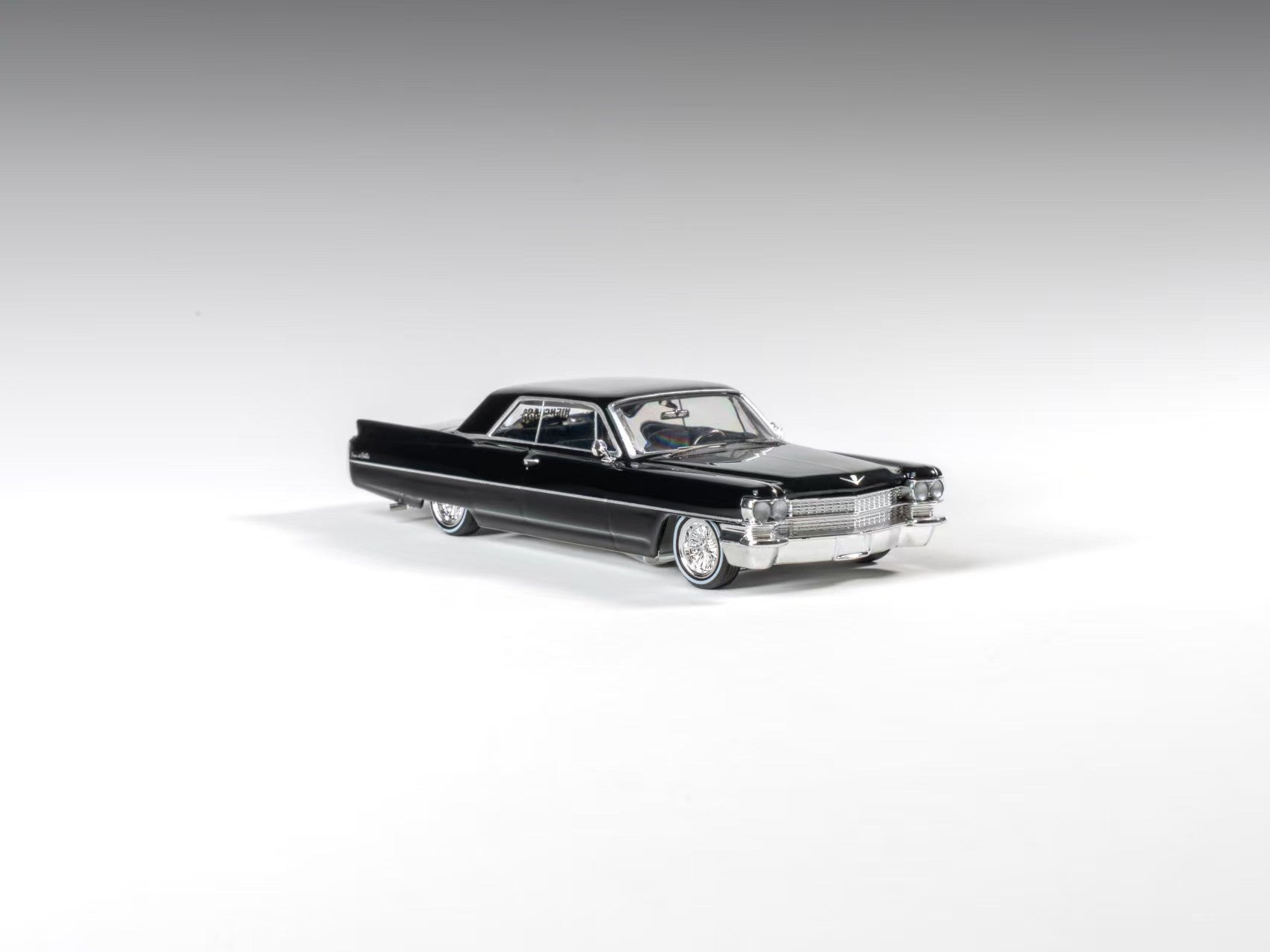 (Coming Soon) 97M 1:64 1964 Cadillac Coupe Deville Low Rider Plain Black
