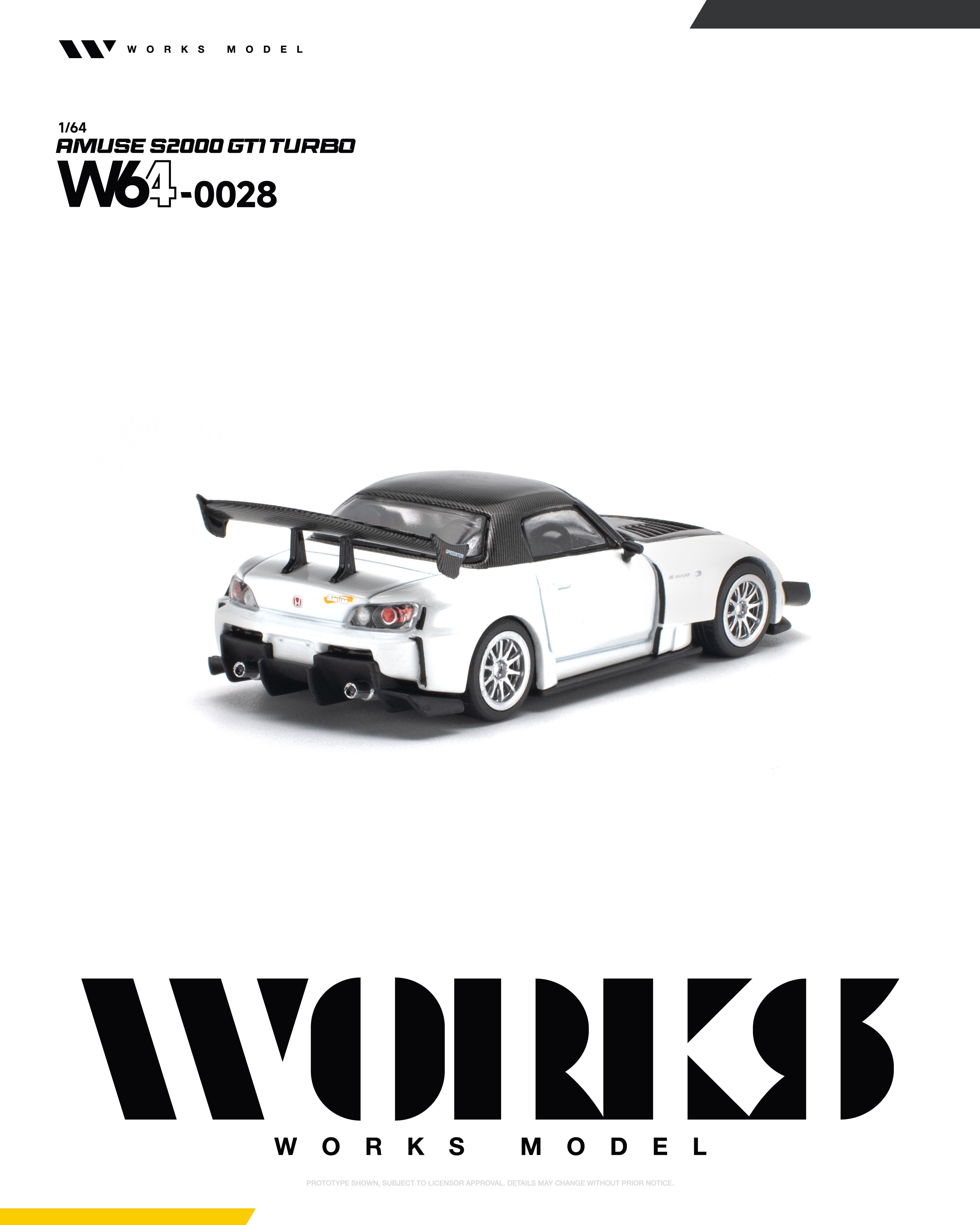 (Coming Soon) WORKS 1/64 Amuse S2000 GT1 Turbo WHITE