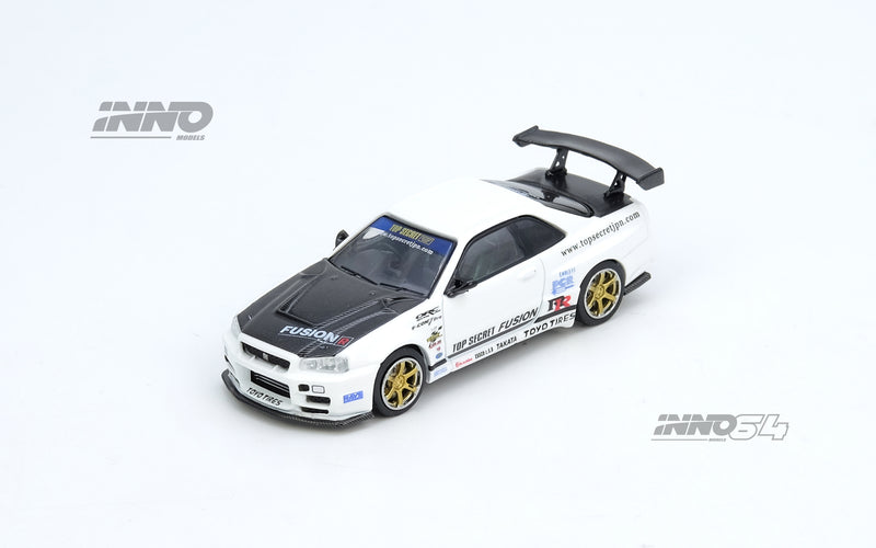 INNO64 1:64 Top Secret Nissan Skyline GT-R R34 in White