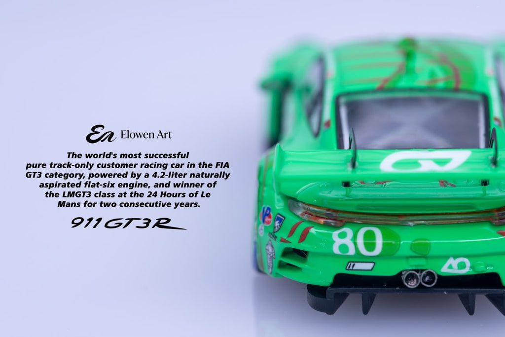 (Coming Soon) ELOWENART 1:64 Porsche 911 GT3 - Green Dragon