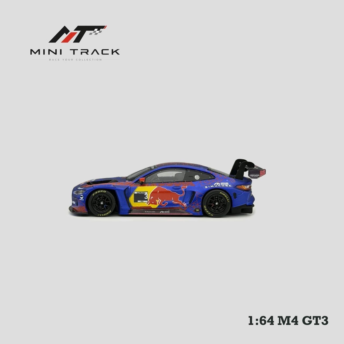 (Coming Soon) MINITRACK 1:64 M4 2nd Generation G82 GT3 Red Bull Livery Carriage #3