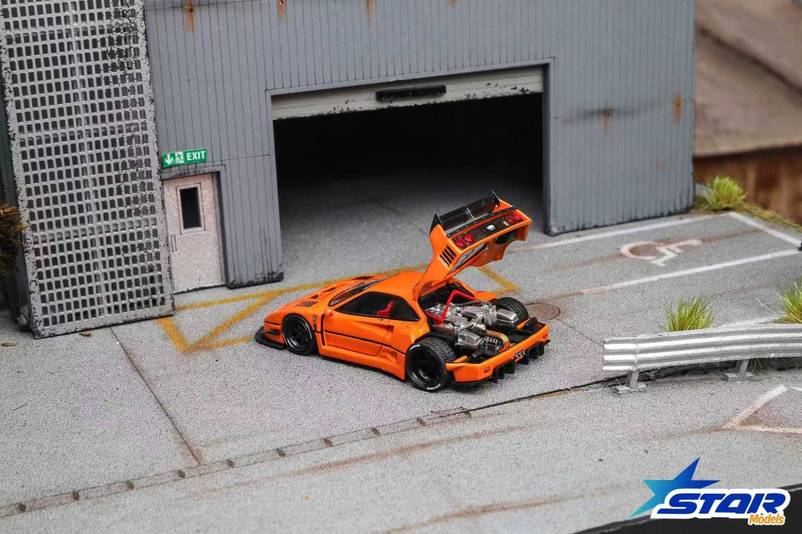 (Coming Soon) STAR MODEL 1:64 Supercar F40 LB-Works Wide-Body Modified Diecast Model - Orange