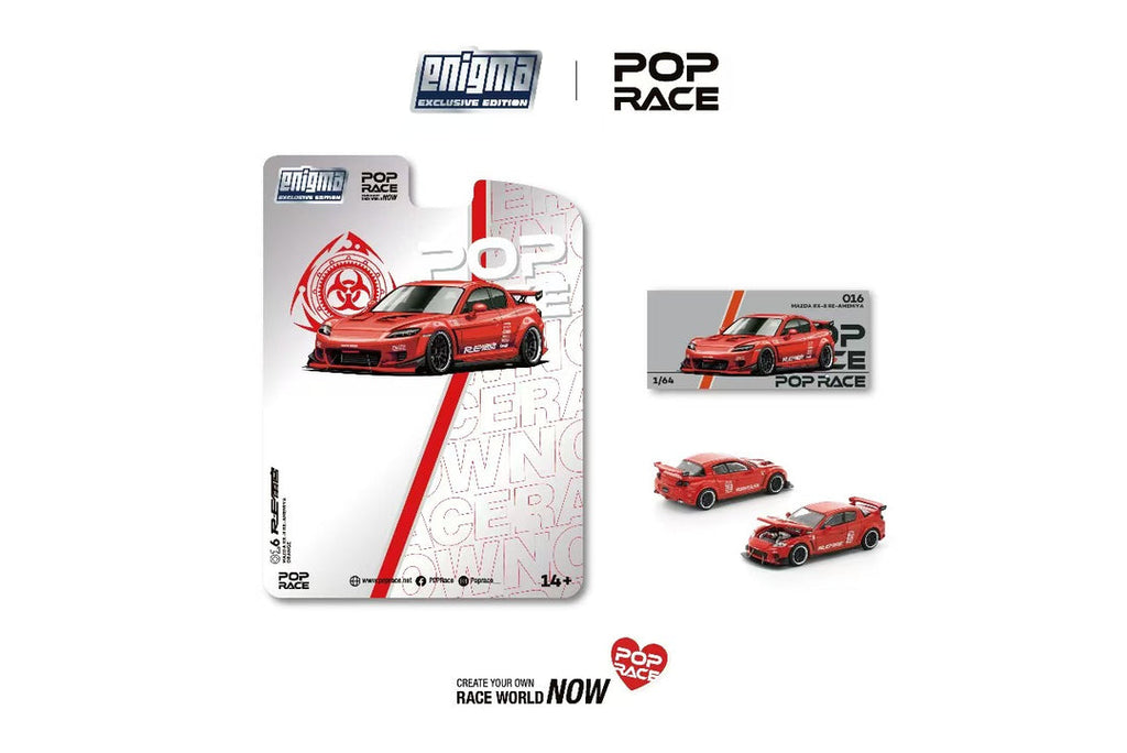 (Coming Soon) POPRACE x Enigma 1:64 Mazda RX-8 RE-AMEMIYA Red