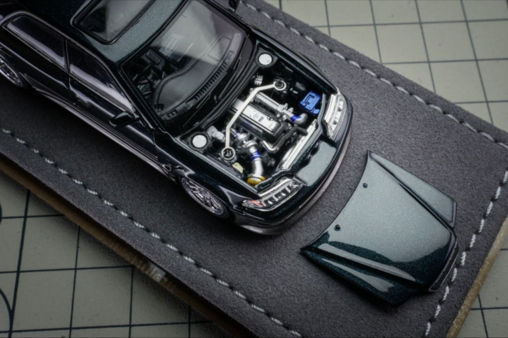 (Coming Soon) MORTALMODEL64 1:64 The Ridge Mark II JZX100 - Dark Green Metallic