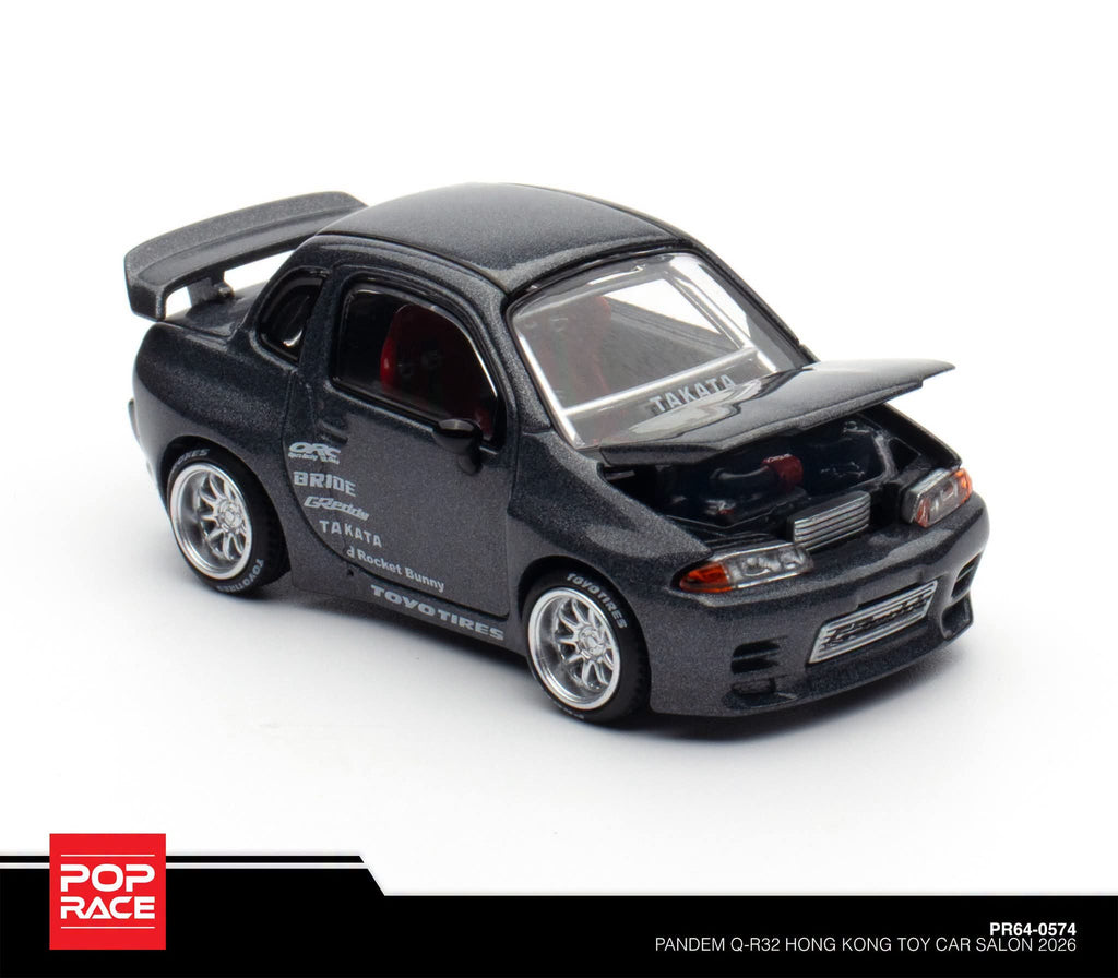 POPRACE 1:64 Pandem Pocket Bunny R32 Metal Gray 2026 HK Toy Car Salon
