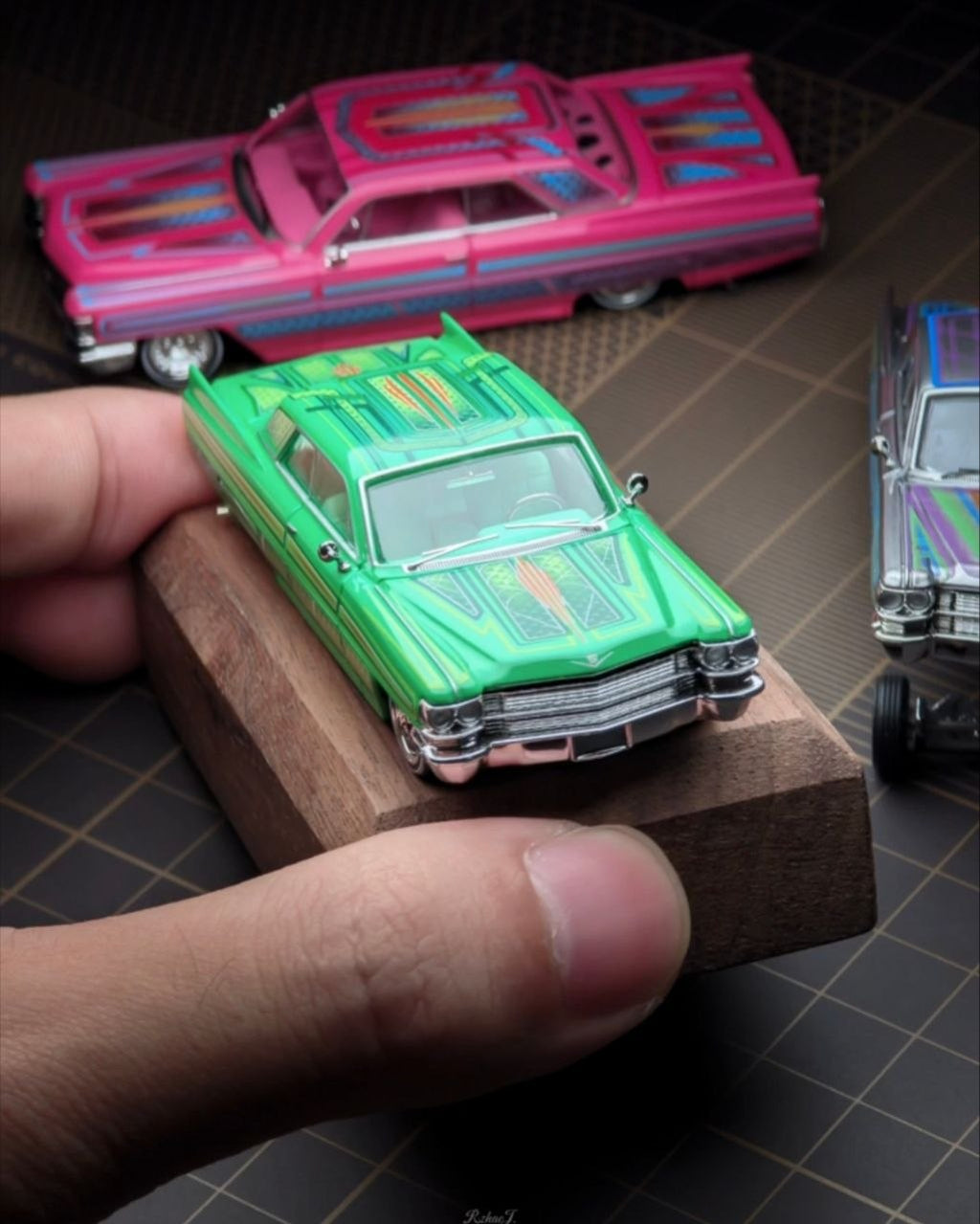 (Coming Soon) 97M 1/64 1964 Cadillac Coupe DeVille Lowrider - Green