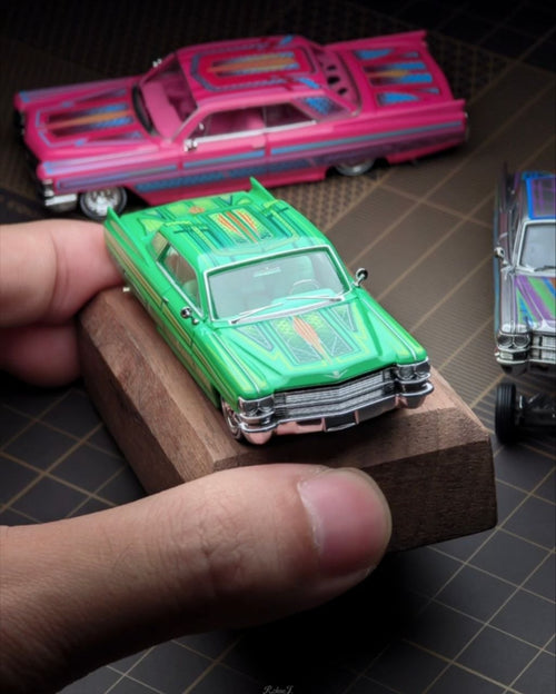 (Coming Soon) 97M 1/64 1964 Cadillac Coupe DeVille Lowrider - Green
