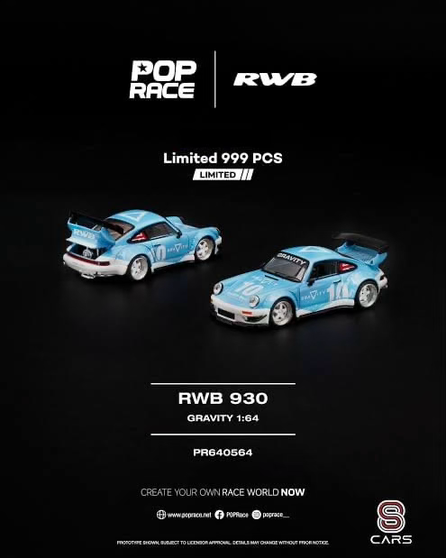 (Coming Soon) POPRACE 1:64 RWB 930 - 2026 Gravity Show UK
