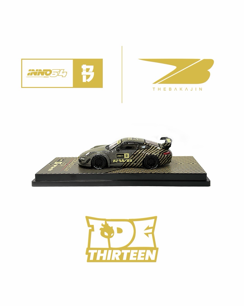 (Coming Soon) INNO64 x Black Crow Customs x The Bakajin Batik 1:64 RWB 997 | Chance of Chase | 2026 Indonesia Diecast Expo (IDE) **LIMITED QUANTITIES**