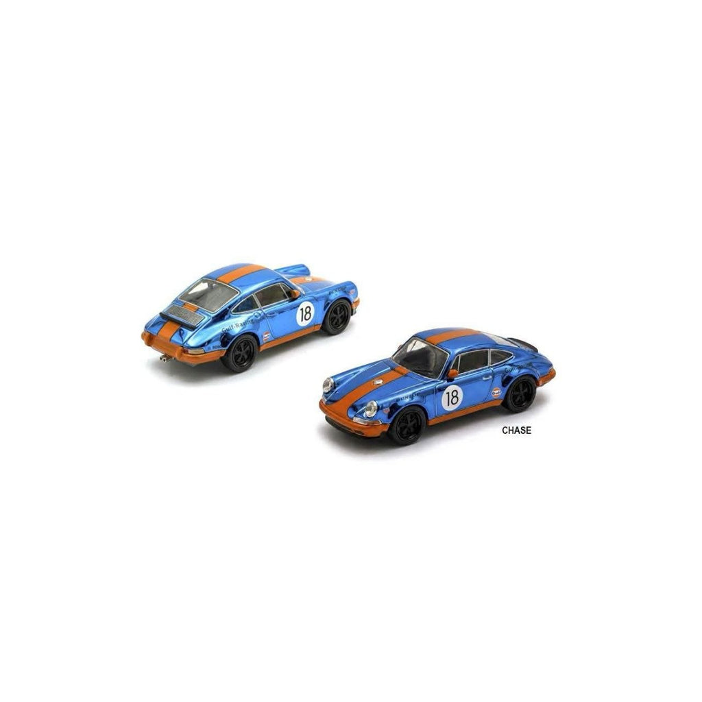(Pre-Order) 12 Pcs (11 Regular & 1 Chase) 1:64 POPRACE Enigma Exclusive "Gulf" Singer Racing **DEADLINE July 7th, 2026**