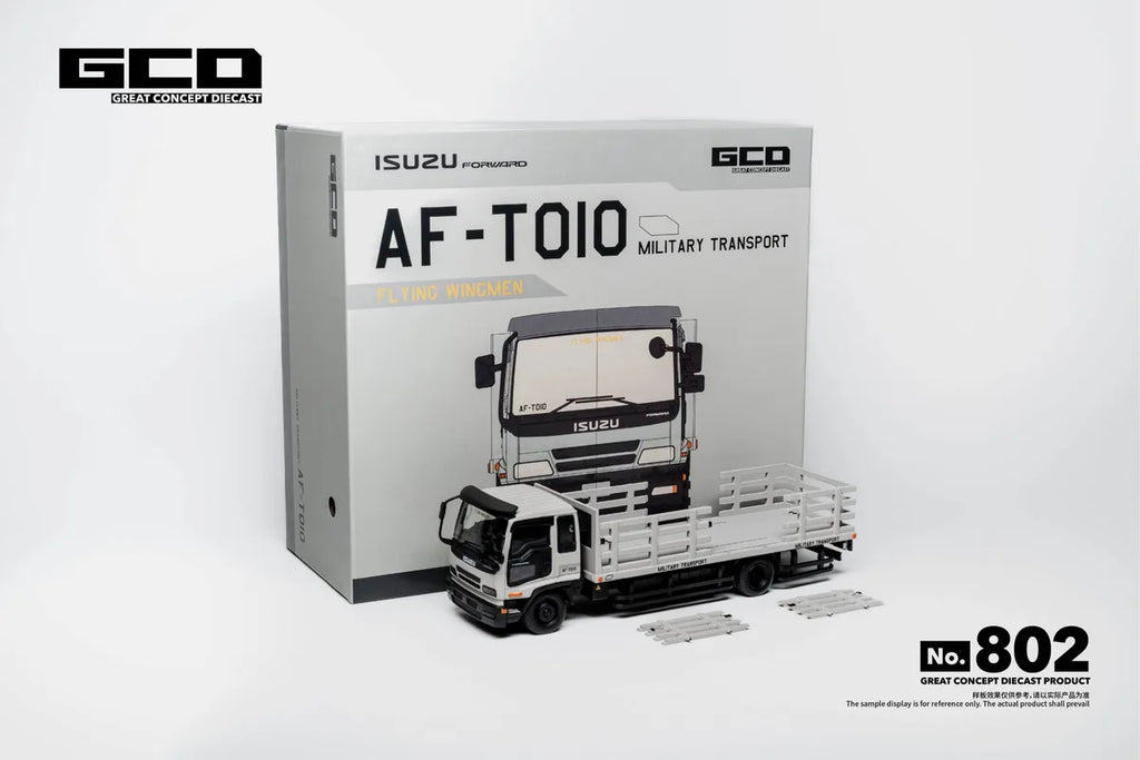 (Coming Soon) GCD 1:64 Isuzu Motors: Forward Series Medium-Duty Dropside Truck Matte Grey