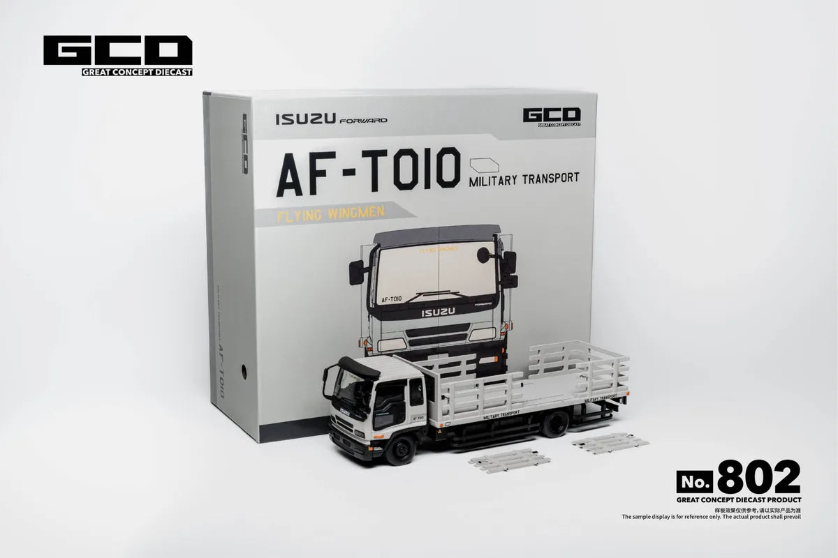 (Coming Soon) GCD 1:64 Isuzu Motors: Forward Series Medium-Duty Dropside Truck Matte Grey