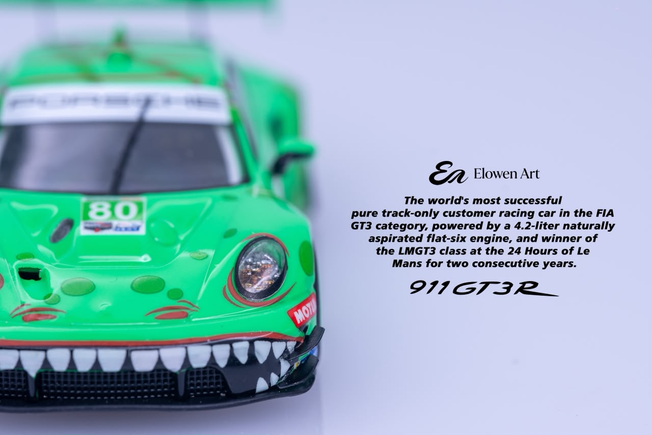 (Coming Soon) ELOWENART 1:64 Porsche 911 GT3 - Green Dragon