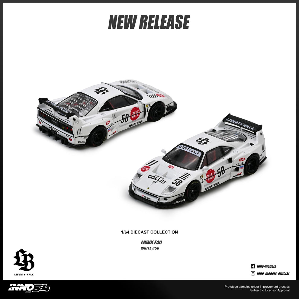 (Coming Soon) INNO64 1:64 LBWK Ferrari F40 COLLET