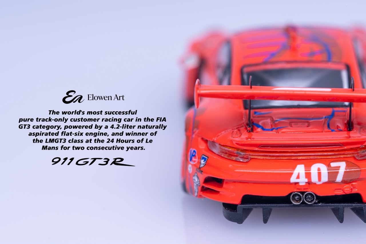 (Coming Soon) ELOWENART 1:64 Porsche 911 GT3 - Red Dragon