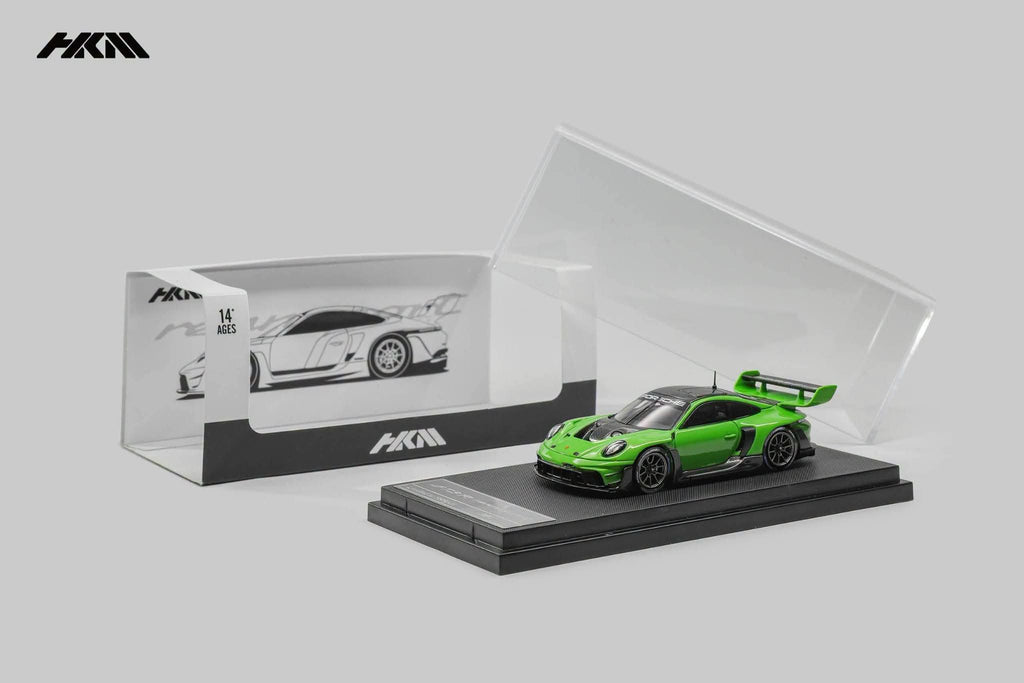 (Coming Soon) HKM 1:64 911 (992) GT3 R Rennsport Viper Green