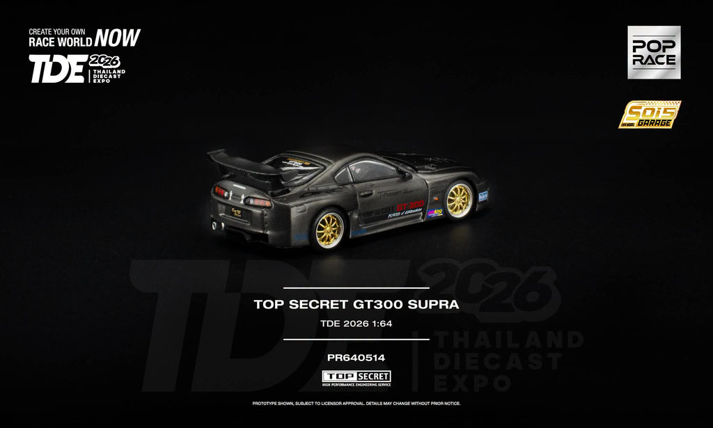 (Pre-Order) POPRACE 1:64 TDE 2026 TOP SECRET GT300 Supra **DEADLINE JULY 10, 2026**