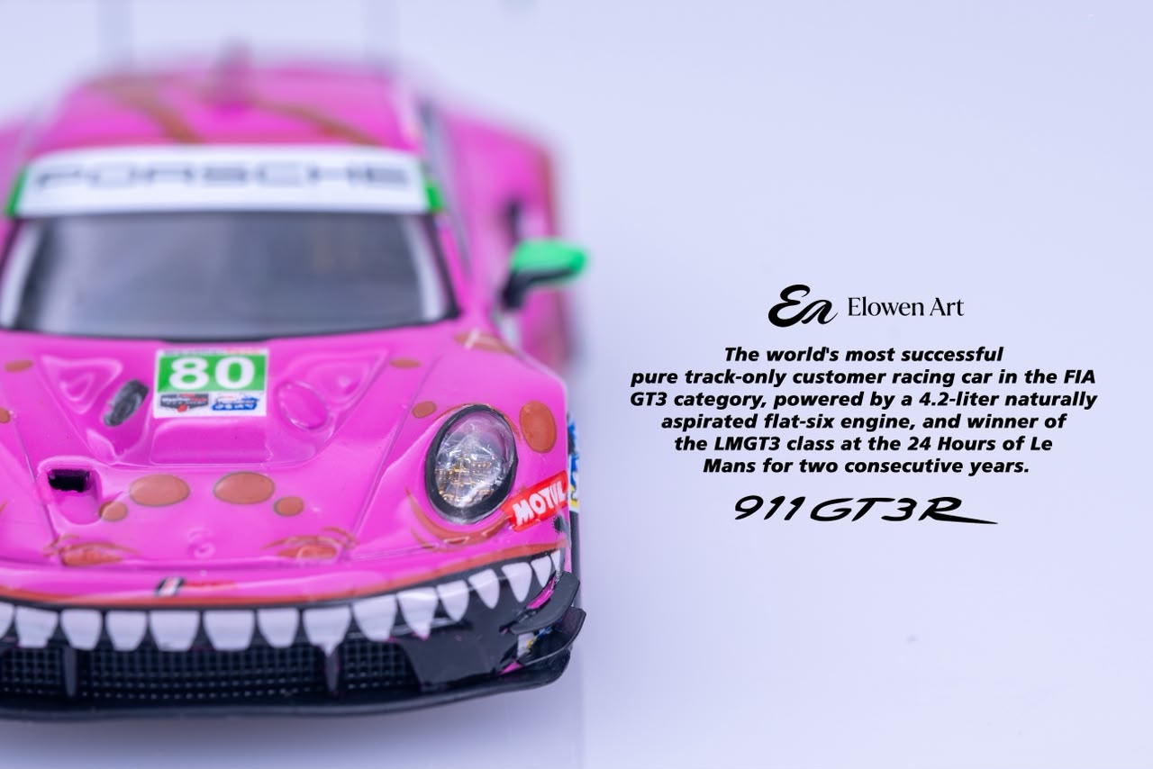 (Coming Soon) ELOWENART 1:64 Porsche 911 GT3 - Pink Dragon