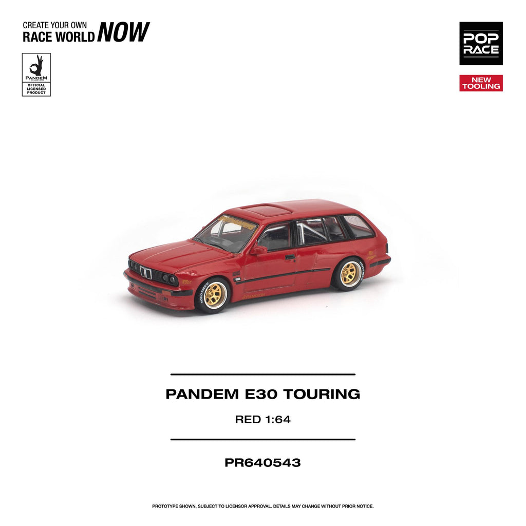 (Pre-Order) POPRACE 1/64 PANDEM E30 Touring Red NEW TOOLING **(DEADLINE June 27th, 2026)**