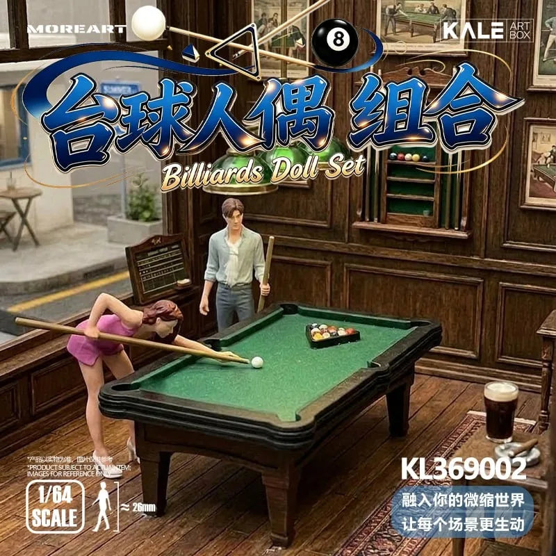 (Coming Soon) MOREART & Kaler's Joint-Design 1:64 Pool Player Doll Set