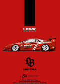 (Coming Soon) ELOWENART × Ferrari 1:64 F40(LBWK) - Red LBWK Slammed