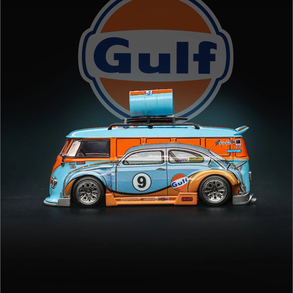 (Pre-Order) LIBERTY64 1:64 "Gulf" Volkswagen VW T1 Van Wide Body Low Alloy Car Model
