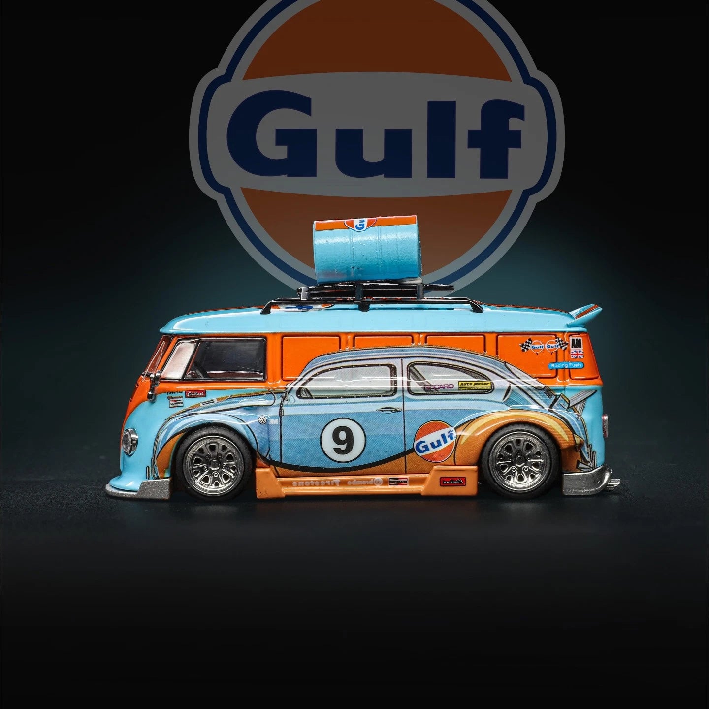 (Pre-Order) LIBERTY64 1:64 "Gulf" Volkswagen VW T1 Van Wide Body Low Alloy Car Model