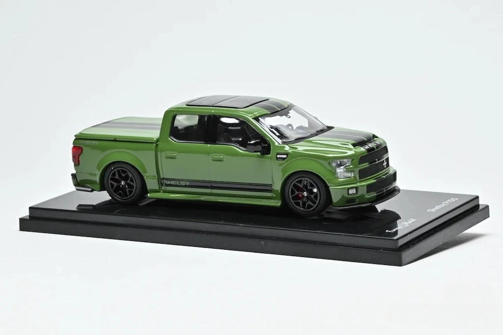 Funny Model 1/64 Ford F150 Super Snake Green/Black Diecast Model Car