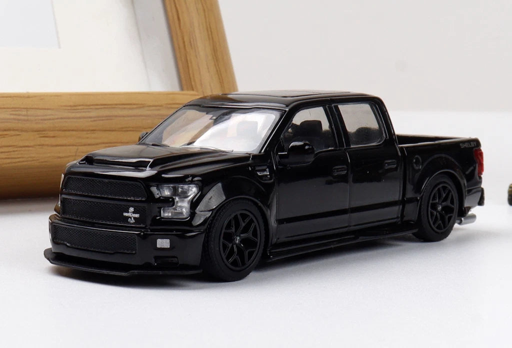 Funny Model 1/64 Ford F150 Super Snake Black Diecast Model Car