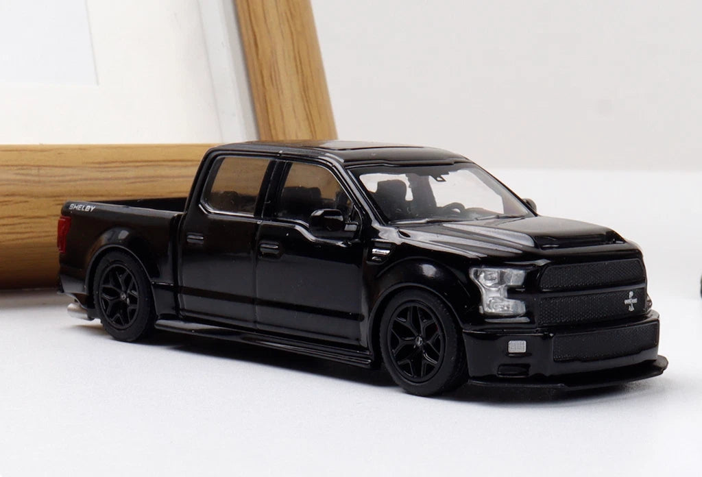 Funny Model 1/64 Ford F150 Super Snake Black Diecast Model Car