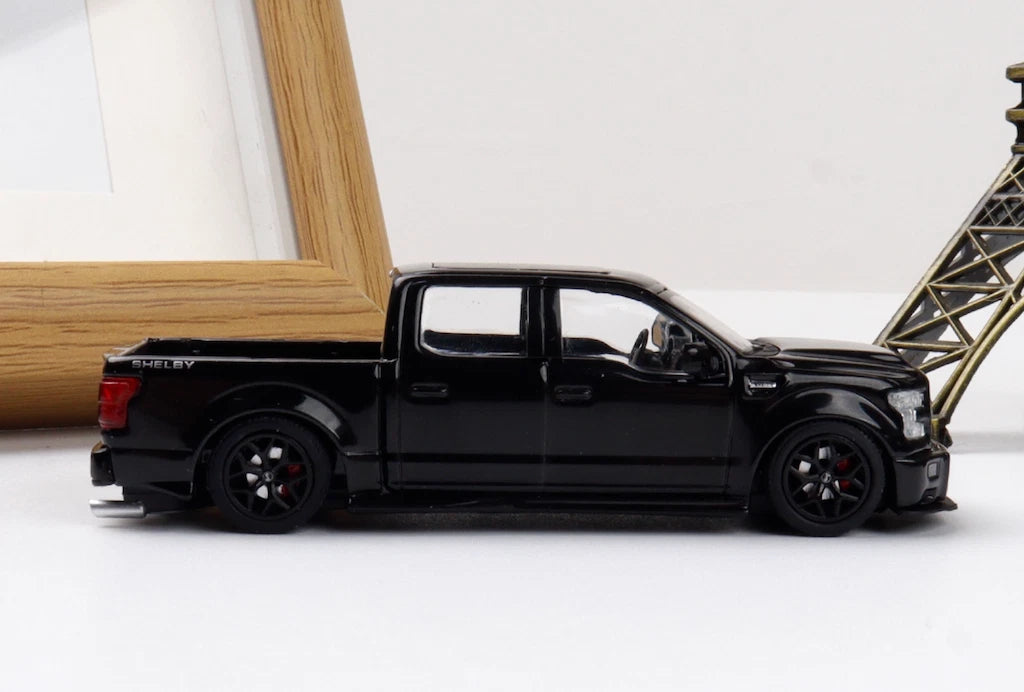 Funny Model 1/64 Ford F150 Super Snake Black Diecast Model Car