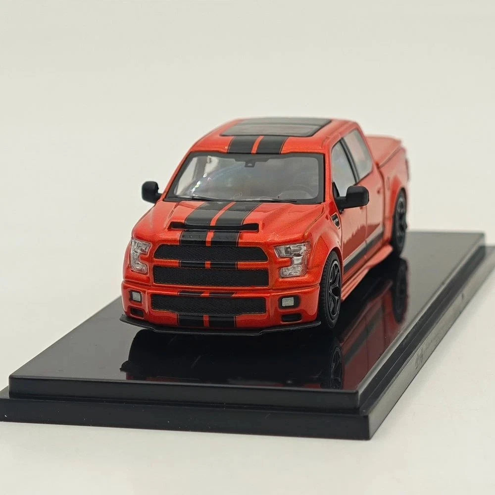 Funny Model 1/64 Ford F150 Super Snake Orange/Black Diecast Model Car