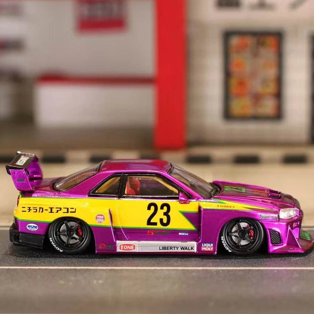 Street Weapon Skyline GT-R LBWK ER34 #23 Electroplated Purple
