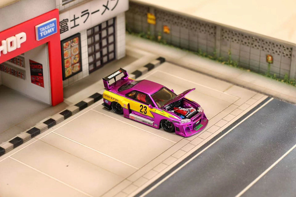 Street Weapon Skyline GT-R LBWK ER34 #23 Electroplated Purple