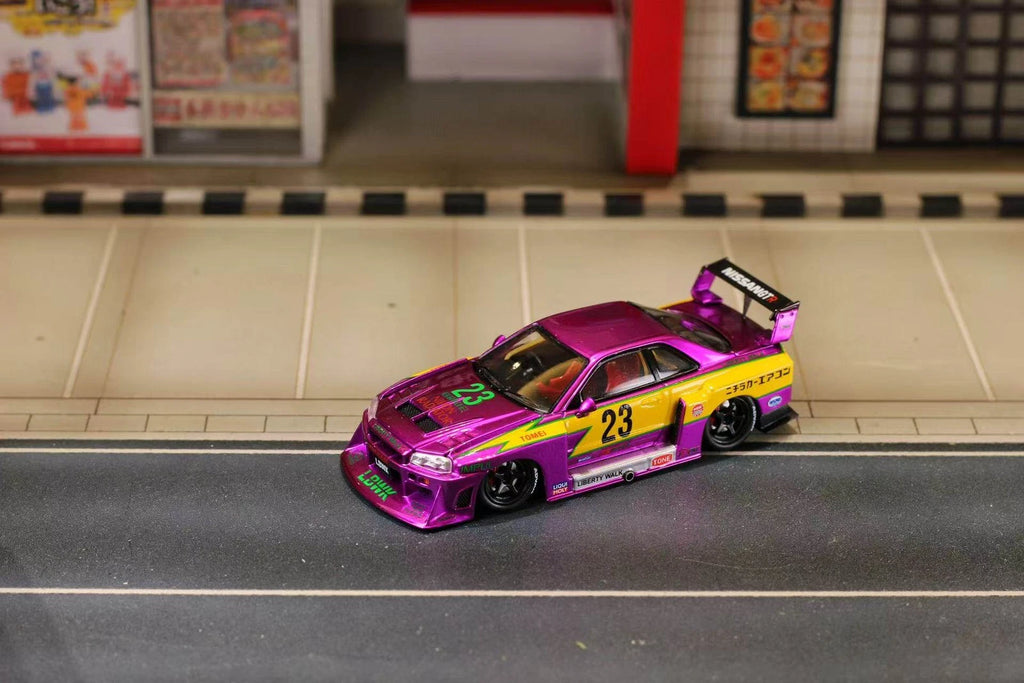 Street Weapon Skyline GT-R LBWK ER34 #23 Electroplated Purple