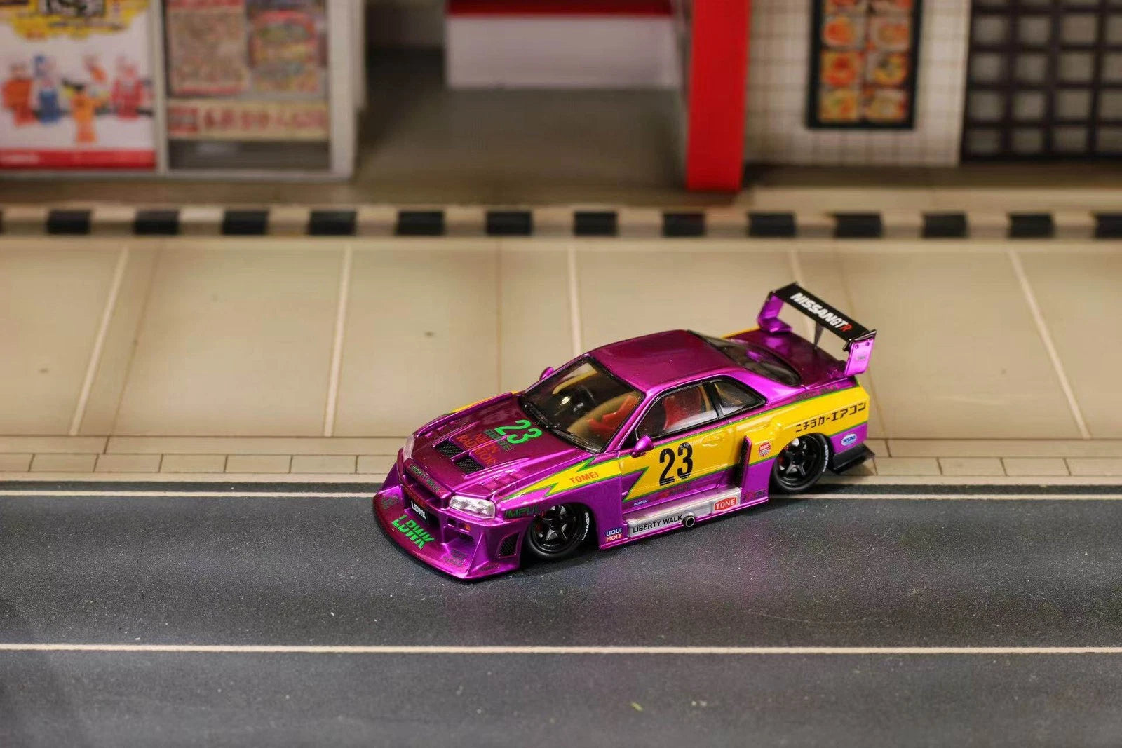 Street Weapon Skyline GT-R LBWK ER34 #23 Electroplated Purple