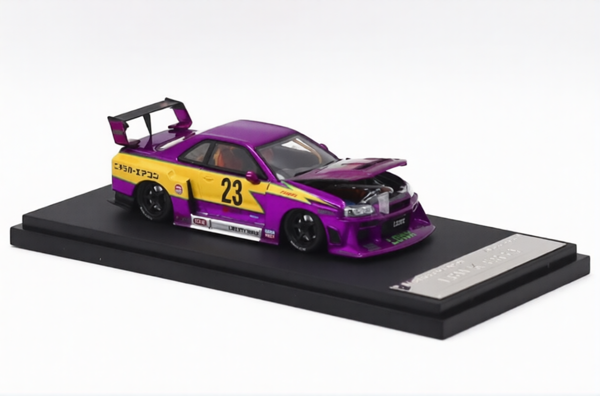 Street Weapon Skyline GT-R LBWK ER34 #23 Electroplated Purple