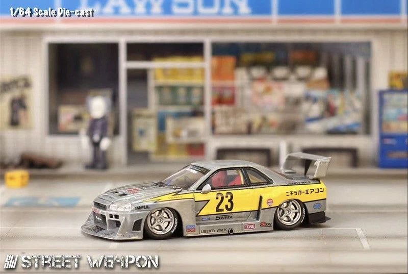 Street Weapon 1/64 GT-R LBWK ER34 #23 Flash Raw Special Version