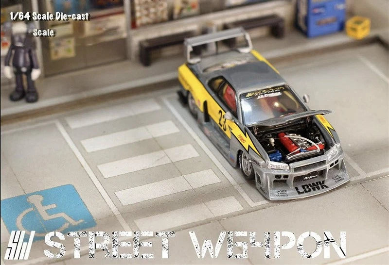 Street Weapon 1/64 GT-R LBWK ER34 #23 Flash Raw Special Version