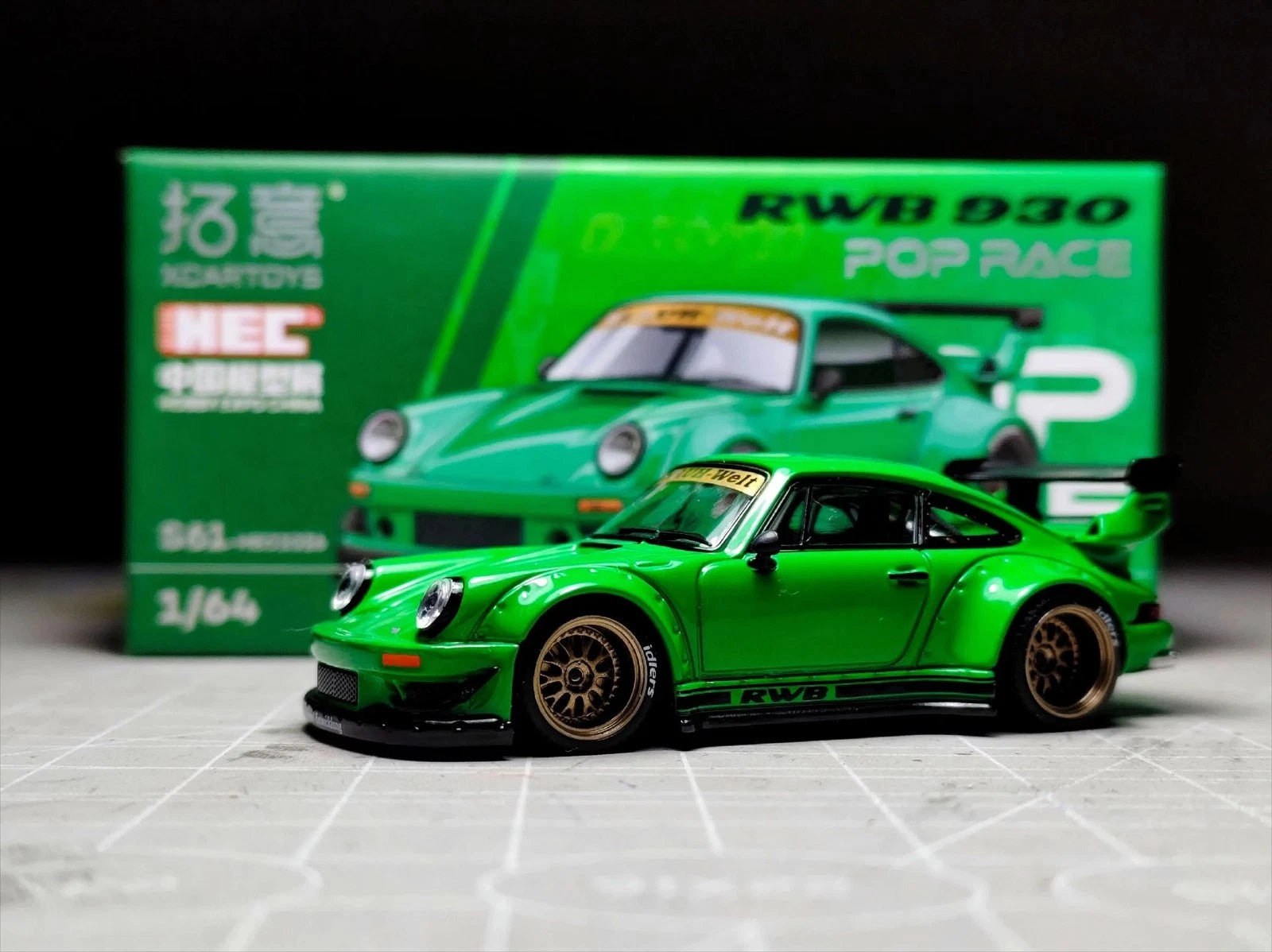POPRACE HEC Porsche 930 RWB 2026 Green *CHROME CHASE CHANCE*