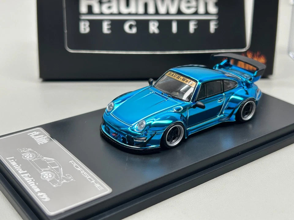 Flame 1:64 Porsche RWB 993 Blue Alloy
