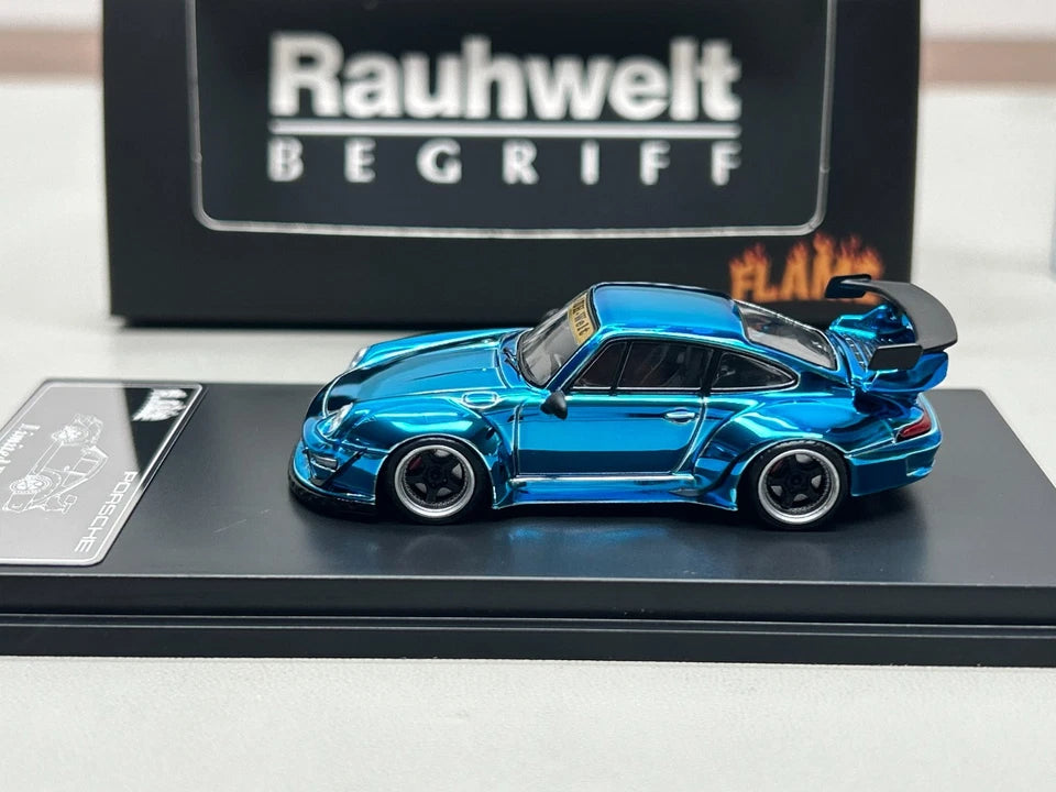Flame 1:64 Porsche RWB 993 Blue Alloy