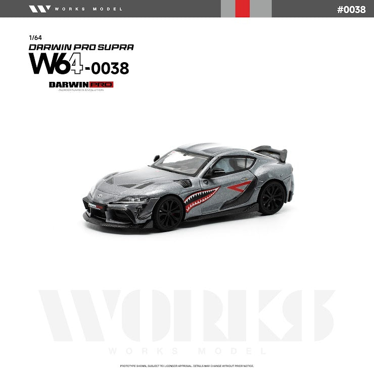 (Pre-Order) WORKS 1/64 DARWIN PRO SUPRA CARBON GREY **(DEADLINE June 27, 2026)**