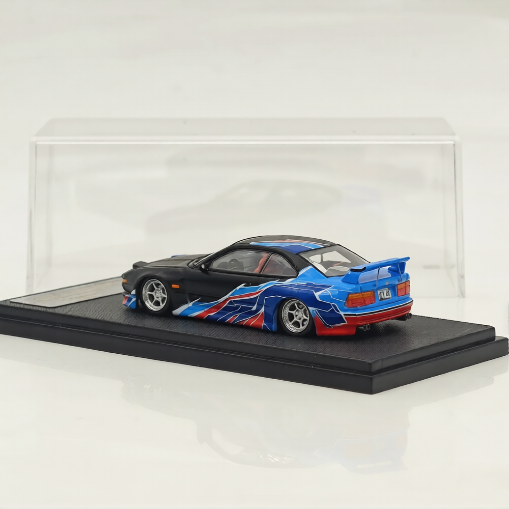 Rhino Model 1/64 850CSi E31 Black Blue Widebody Sports Model